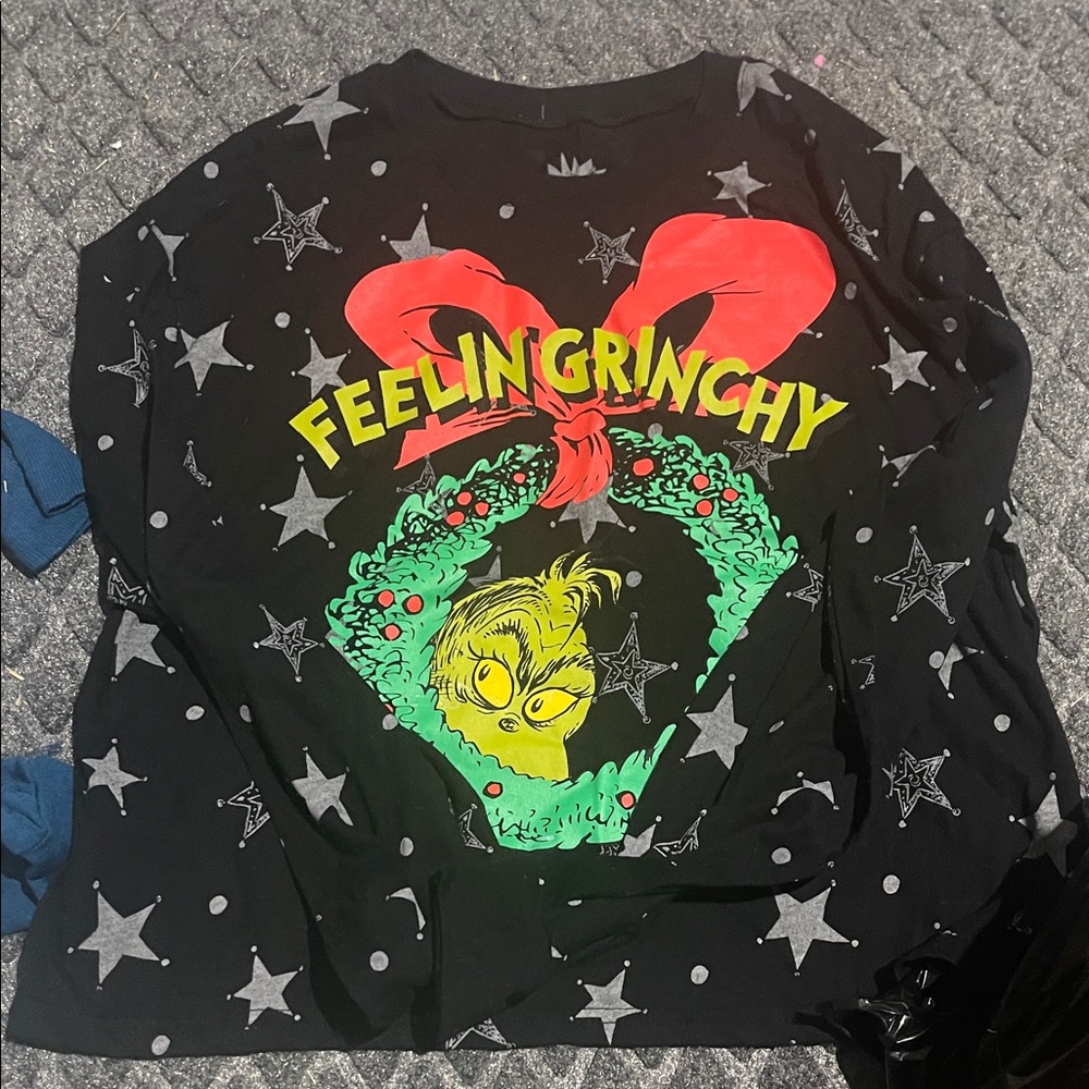 Grinch Black Long Sleeve Tee